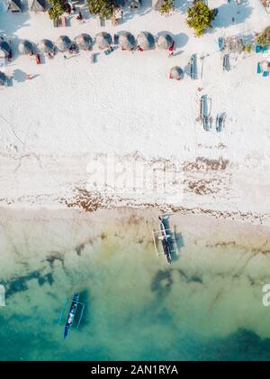 Lombok, Indonesia, Beach ocean drone aerial view landscape at Tanjung ...