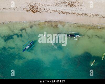 Aerial view of traditional boats Stock Photo