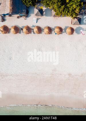 Aerial view of Tanjung Aan Beach,Lombok,Indonesia Stock Photo