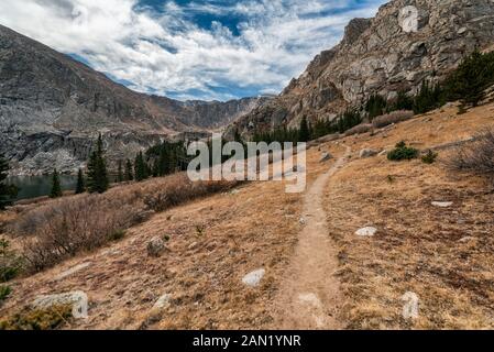 Hiking trail in the Mount Evans Wilderness, Colorado Stock Photo