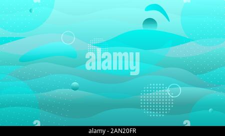 Blue save wave bio water background vector graphic illustration Stock Vector