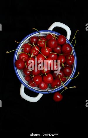 Sweet cherries in bowl, Germany Stock Photo