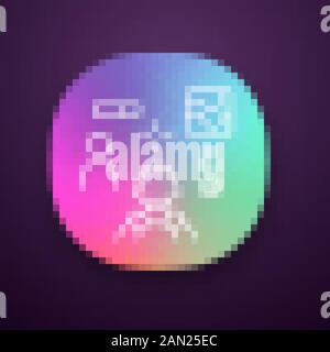 3d shooter app icon. Virtual video game. Online multiplayer. Battle ...