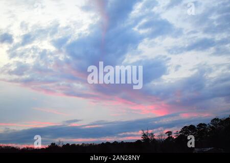 Clouds after a very rough storm a few nights ago that left some people in rough conditions. Stock Photo