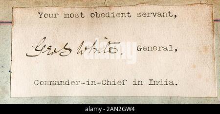 Signature of Field Marshal Sir George Stuart White, VC (1835-1912) Stock Photo