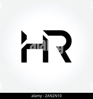 Initial letter HR logo with abstract house shape, luxury and modern ...