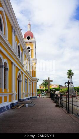 Iglesia de la Merced Church in Granada, San Juan Del Sur, Nicaragua, small village with great entertainment and market, Stock Photo