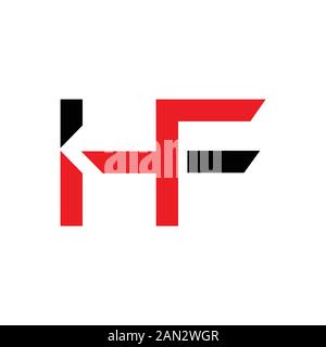 letter HE Logo Design Linked Vector Template With Red And Black. Initial HE Vector Illustration Stock Vector