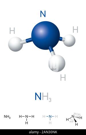 3D nh3 molecule ammonia - TurboSquid 1421782