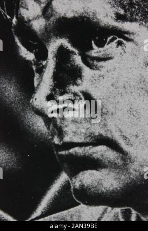 Black & White abstract closeup of mans face showing nose & mouth