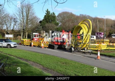 Roadworks on Northway, Bishopston. Stock Photo