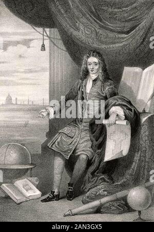 CHRISTOPHER WREN (1632-1723) English architect, astronomer and anatomist Stock Photo