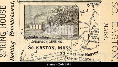 The Bay State monthly : a Massachusetts magazine . REOSOTE STAINS [. These Stains have been Largely and Successfully used during the pastfew seasons. Owing to the strange PRESERVATIVE POWER of the Creosote,wood treated with this Stain cannot decay but simply wears away from theforce of the weather. The Stain in weathering does tiot become shabby like paint; but thesurfaces assume weather beaten grays, very soft and harmonious, and varyingslightly according to the original hue. The Stain may be renewed at any timewith little rouble or expense, as the natural hues which nature gives in com-binat Stock Photo