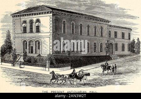 The Bay State monthly : a Massachusetts magazine . ed they have bought land, andbuilt such houses as were suitable to their means, obtaining loans of thesavings-banks, which they have paid off gradually. This has beenespecially the case the last few years, during which time the city has ex- THE CITY OF WORCESTER. *57 tended in every direction in the manner indicated; and it is said thegreater part of the deposits in the savings-banks, as well as theirloans, have been made by and to people of the laboring class. Thisshows a general prosperity, and indicates a permanency of populationnot seen in Stock Photo