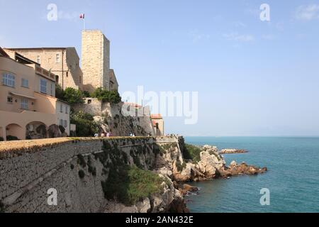 Ramparts, Old Town, Vieil Antibes, Antibes, Cote d Azur, French Riviera, Mediterranean, Provence, France, Europe Stock Photo