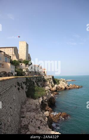 Ramparts, Old Town, Vieil Antibes, Antibes, Cote d Azur, French Riviera, Mediterranean, Provence, France, Europe Stock Photo