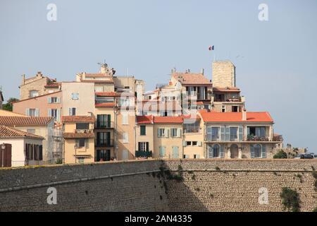 Old Town, Vieil Antibes, Ramparts, Antibes, Cote d Azur, French Riviera, Mediterranean, Provence, France, Europe Stock Photo