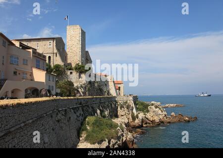 Ramparts, Old Town, Vieil Antibes, Antibes, Cote d'Azur, French Riviera, Provence, France, Mediterranean, Europe Stock Photo