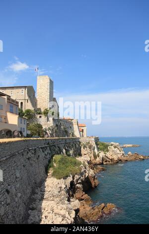 Ramparts, Old Town, Vieil Antibes, Antibes, Cote d'Azur, French Riviera, Provence, France, Mediterranean, Europe Stock Photo