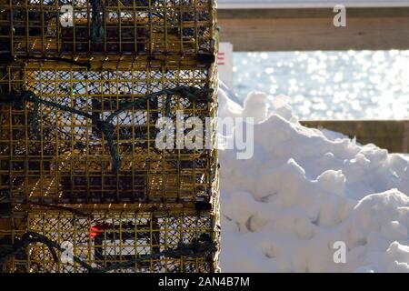 Maine Lobster Pots Stock Photo