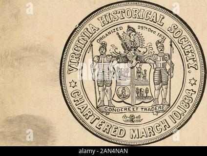 The Virginia magazine of history and biography . Published Quarterly by THE VIRGINIA HISTORICAL SOCIETY, THE YEAR ENDING JUNE, 1899. VOLU ME VI. Richmond, Va:HOUSE OF THE SOCIETY, No. 707 East Franklin St. PUBLICATION COMMITTEE. ARCHER ANDERSON, C. V. MEREDITH, E. V. VALENTINE, E. W. JAMES, Rev. W. MEADE CLARK. Editor of the Magazine, PHILIP ALEXANDER BRUCE,July and October Numbers. WILLIAM G. STANARD, January and April Numbers. WILLIAM ELLIS JONES, PRINTER,RICHMOND, VA. 679751 Table of Contents. Acadians (The) in Virginia 386 Adams, Thomas; Letters to 30 Bargrave, Captain John; Charges Agains Stock Photo