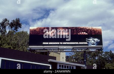 Boston billboard on the Sunset Strip April, 1977 Stock Photo