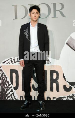 --File--Chinese actor and model Johnny Huang Jingyu arrives for a promotional event by Dior in Shanghai, China, 28 August 2018. Stock Photo