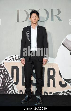--File--Chinese actor and model Johnny Huang Jingyu arrives for a promotional event by Dior in Shanghai, China, 28 August 2018. Stock Photo