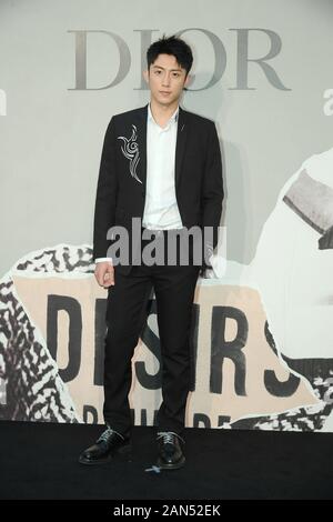 --File--Chinese actor and model Johnny Huang Jingyu arrives for a promotional event by Dior in Shanghai, China, 28 August 2018. Stock Photo
