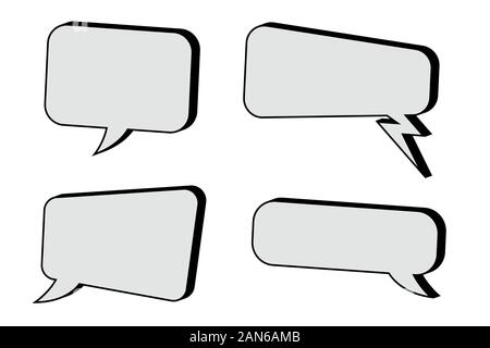 Speech bubbles set Stock Vector