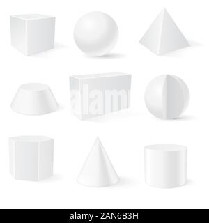 3d geometric shapes Stock Vector