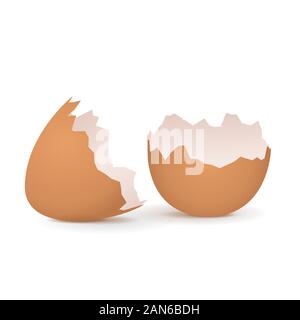 Broken egg shell Stock Vector