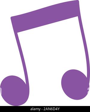music notes sound isolated icon Stock Vector