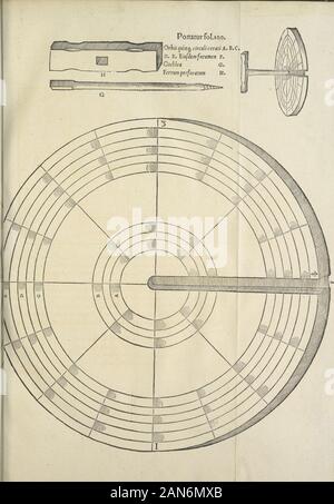 Georgii Agricolae De re metallica : libri XIIQuibus officia, instrumenta, machinae, ac omnia deni[que] ad metallicam spectantia, non modo luculentissimè describuntur, sed & per effigies, suis locis infertas, adiunctis latinis, germanicis [que] appellationibus ita ob oculos ponuntur, ut clarius tradi non possint; Eiusdem De animantibus subterraneis liber, . Stock Photo