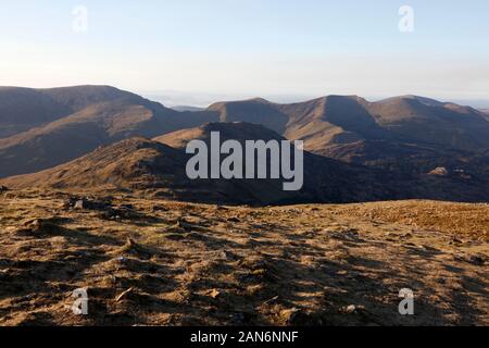 Nantlle Ridge from Moel Hebog, Snowdonia, Wales, UK Stock Photo