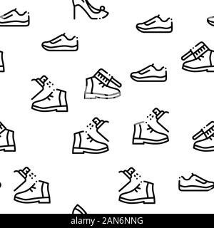Shoe Repair Equipment Seamless Pattern Vector Stock Vector