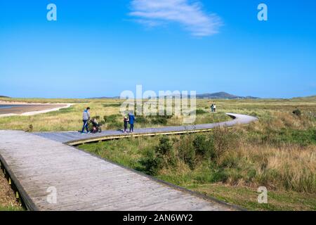 Donegal Boardwalk resort at Tramore Beach Downings donegal Ireland Stock Photo