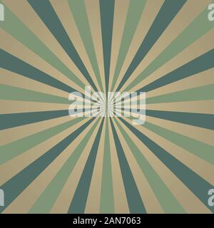 Sunlight retro faded grunge background. dirty grey and green color burst background. Vector illustration. Sun beam ray background. Old paper. vintage Stock Vector
