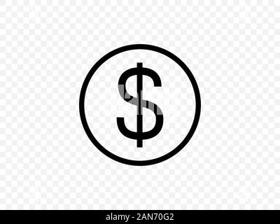 Dollar, money icon. Vector illustration, flat design Stock Vector