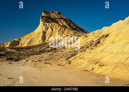 Bardenas Reales - a semi-desert natural region in southeast Navarre (Spain) Stock Photo