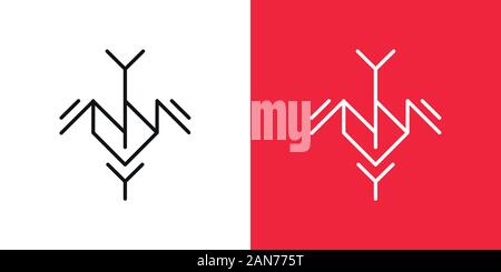 Unique logo which can help your business to grown up Stock Vector
