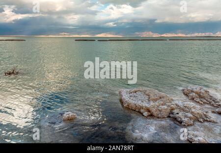 Scenic view at the Dead Sea, Israel Stock Photo