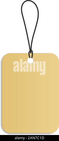 blank cardboard price tag lable with string vector illustration Stock Vector