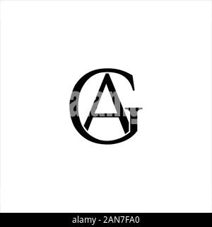 initial letter gaor ag logo vector design Stock Vector