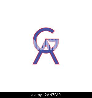 initial letter gaor ag logo vector design Stock Vector