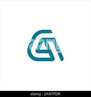 initial letter gaor ag logo vector design Stock Vector