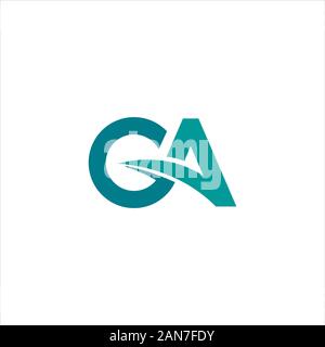 initial letter gaor ag logo vector design Stock Vector