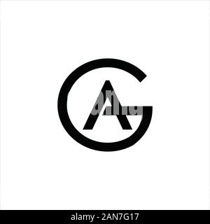 initial letter gaor ag logo vector design Stock Vector