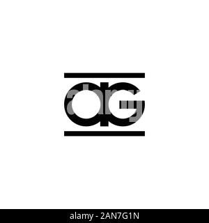 initial letter gaor ag logo vector design Stock Vector