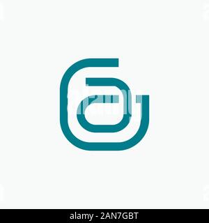 initial letter gaor ag logo vector design Stock Vector